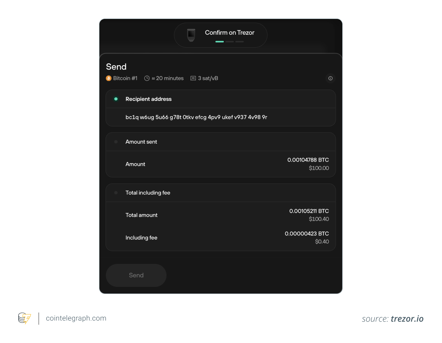 Sending crypto with Trezor Suite Sending crypto with Trezor Suite