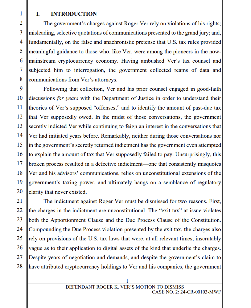 IRS, Roger Ver, Taxes, US Government, United States