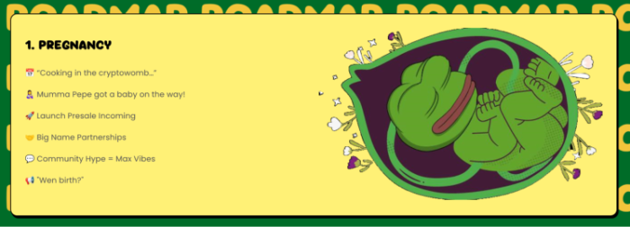 Little Pepe roadmap pregnancy stage