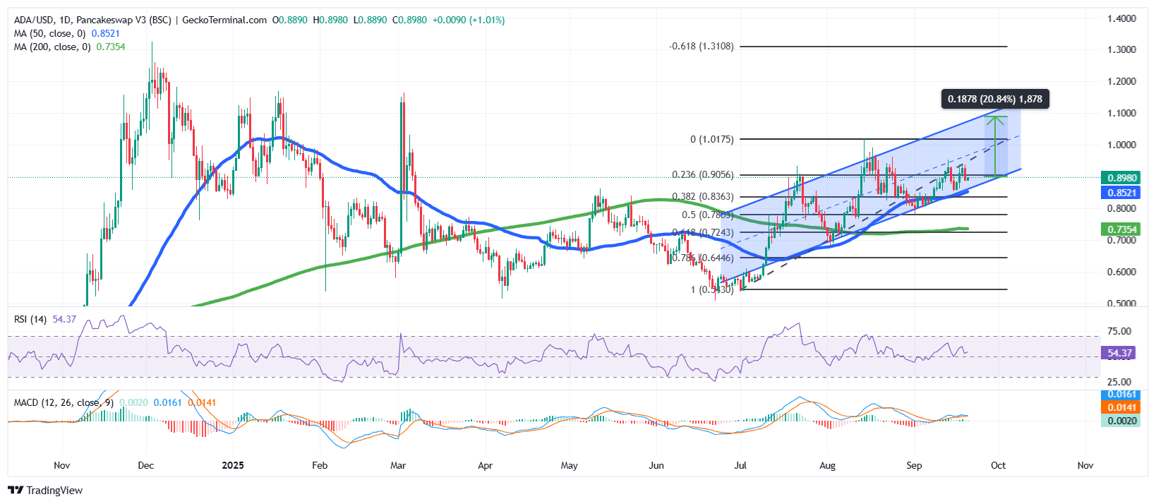 Cardano Chart Analysis Source: GeckoTerminal