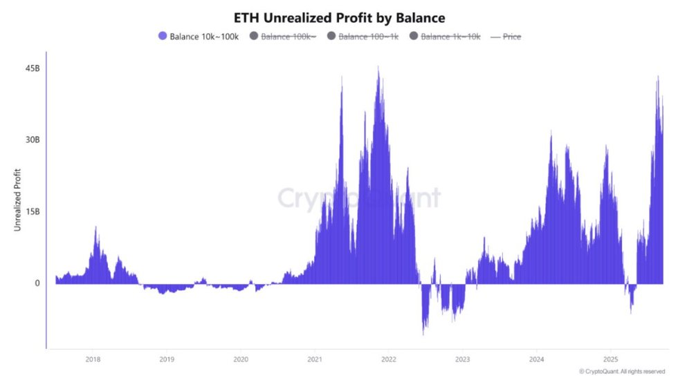 Ethereum Unrealized Profit by Balance | Source: CryptoQuant
