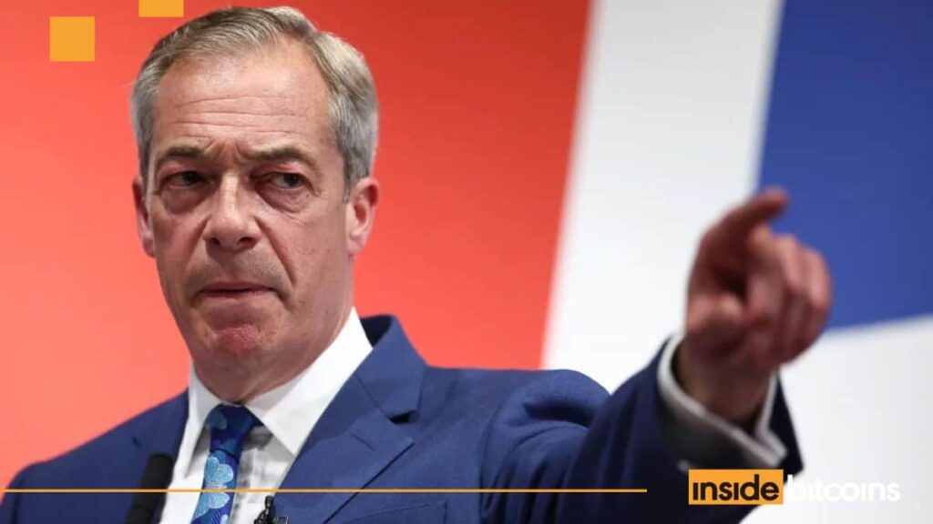 Farage Pledges To Be UK's Crypto Champion, Following Trump